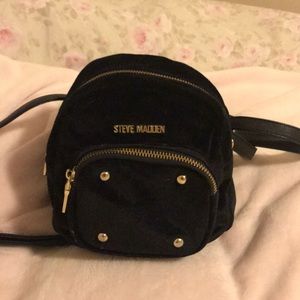 Steve Madden Mini velvet backpack